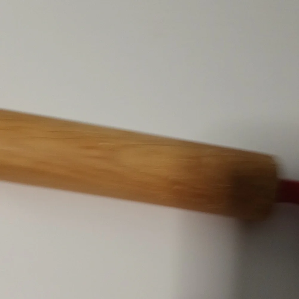 Vintage Rolling Pin with Red Handles Cottagecore Grandmacore Countrycore